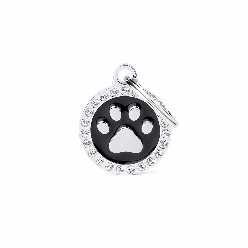 MY FAMILY Glam Paw Tag schwarz Hundemarke Solange Der Vorrat Reicht